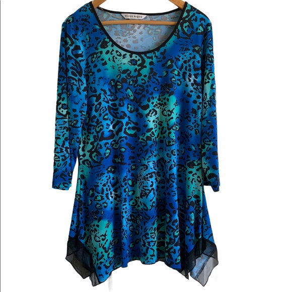 💥2/$30 Bianca Nygard Animal Print Top SzM Like New! - Picture 1 of 5